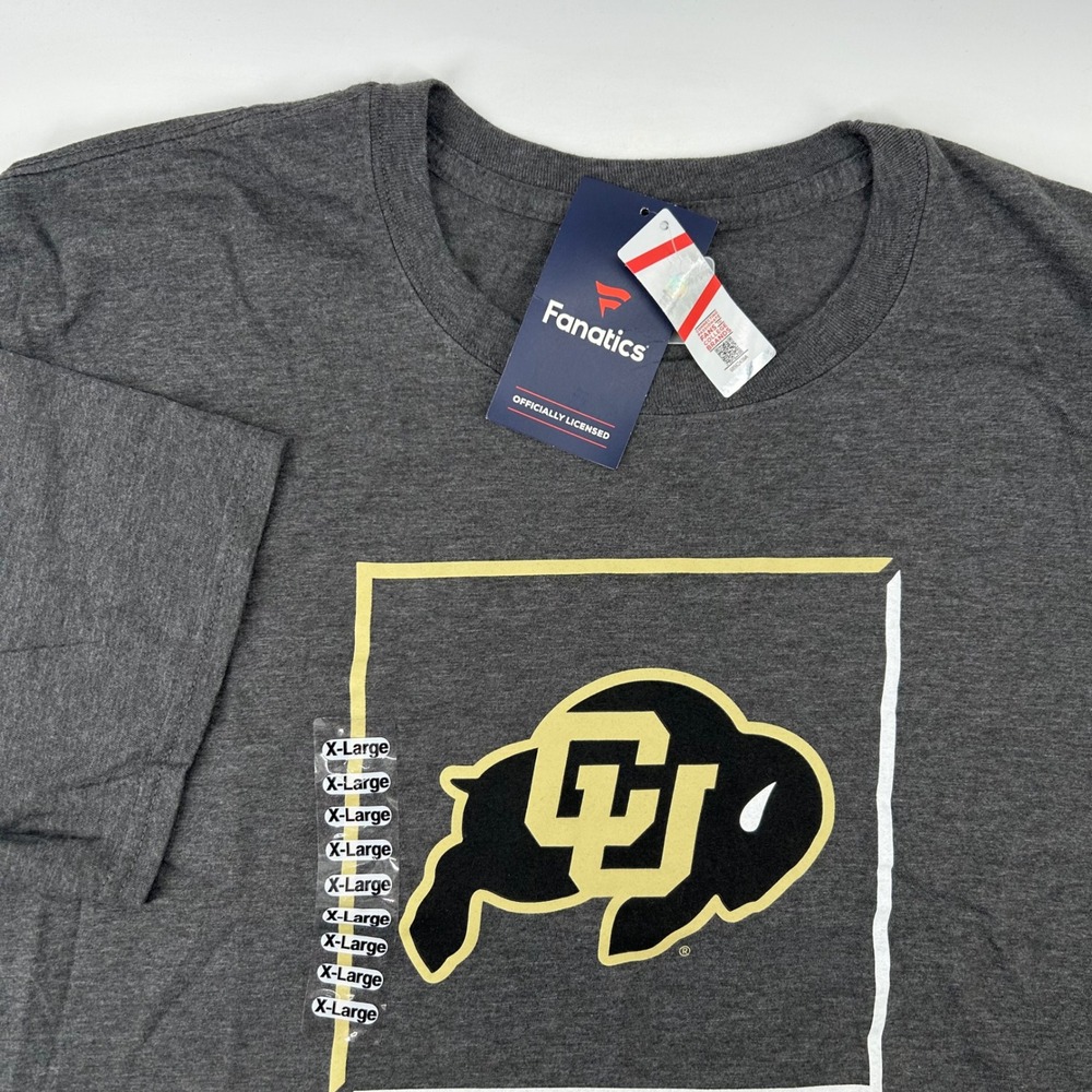 Fanatics T-Shirt Mens XL Charcoal Grey Collegiate Graphic Tee NWT NCAA